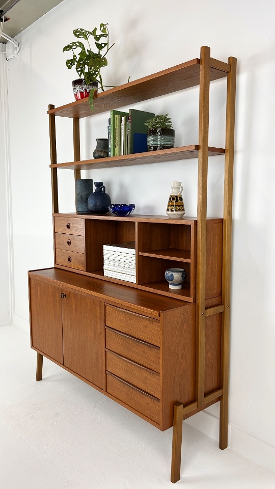 Scandinavisch Teak Fineren Boekenkast Forsol image 16