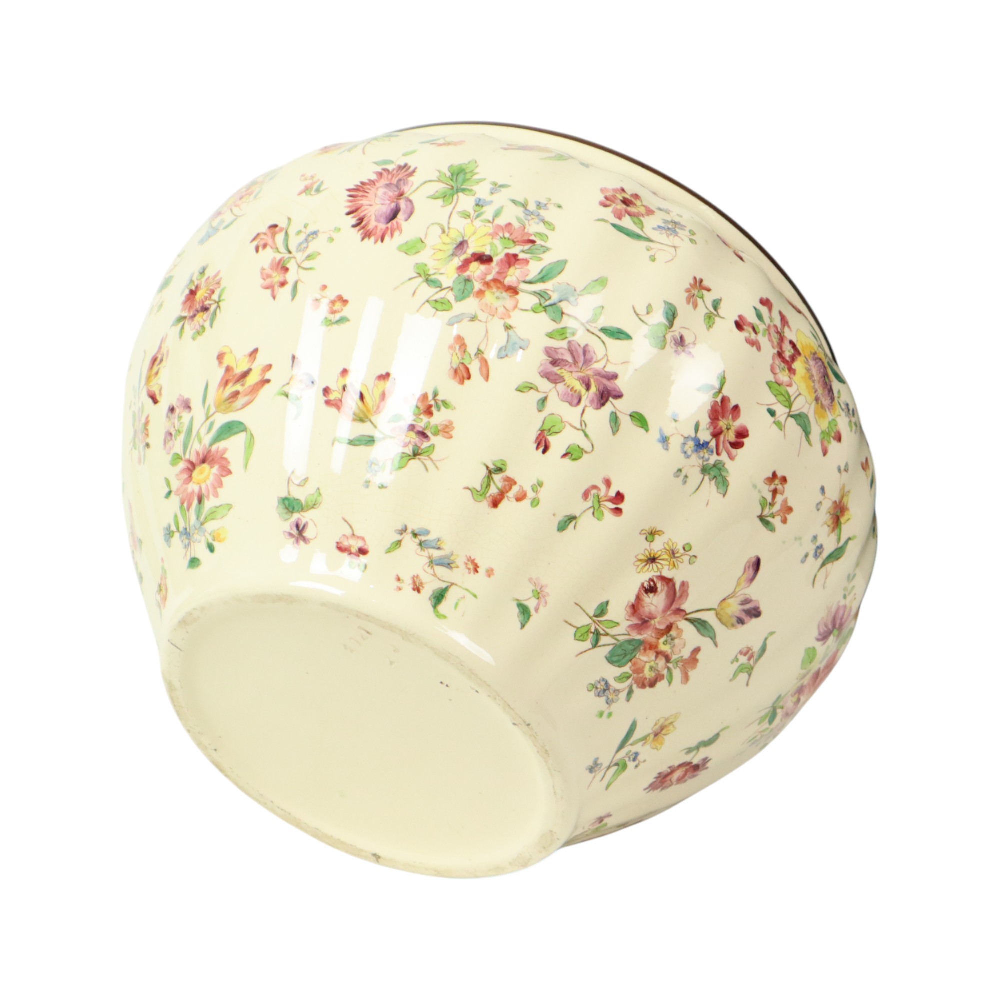 Grote Polychrome Bloempot Cache Pot Longchamp Frankrijk 36cm image 14