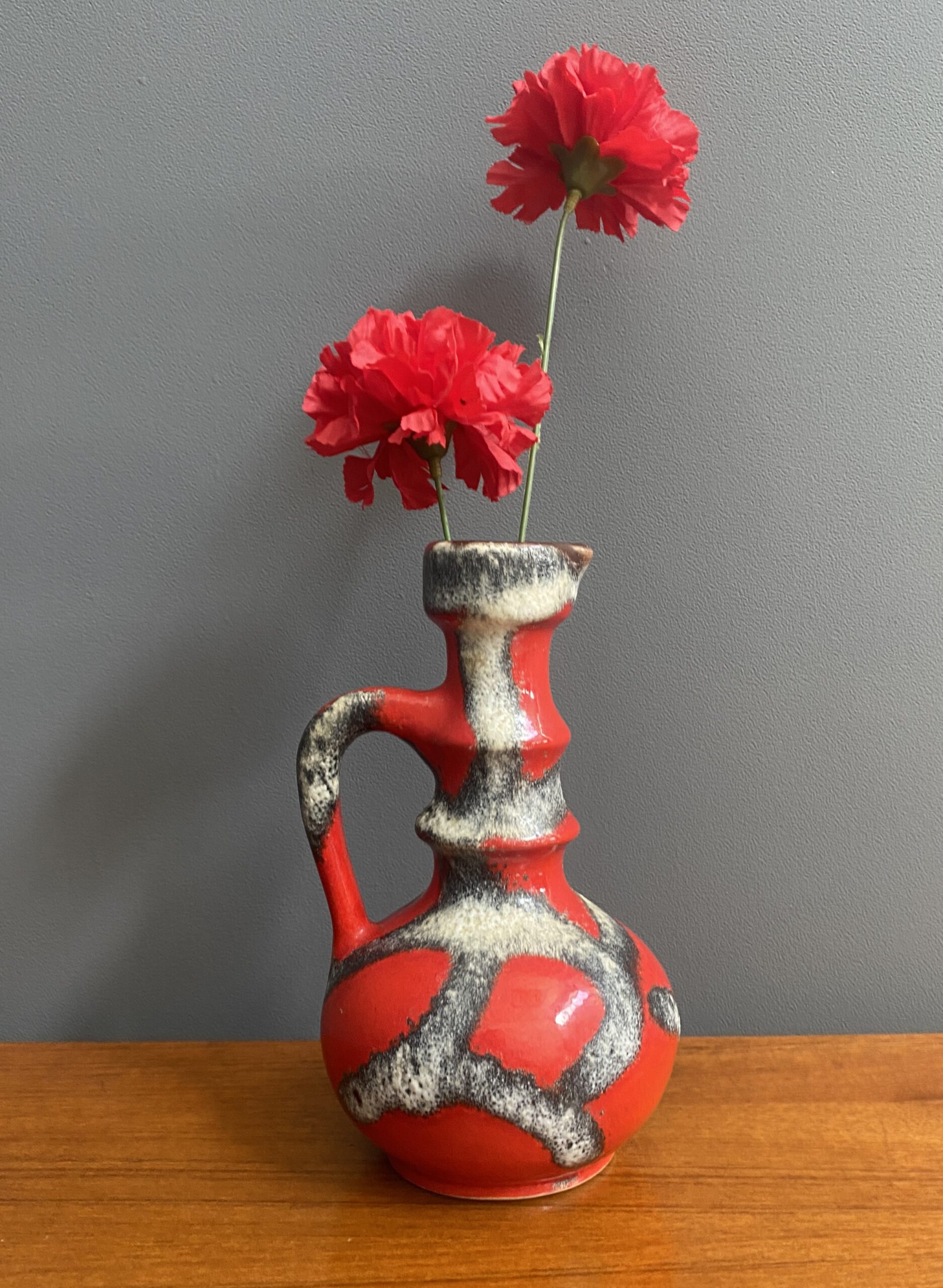 Red Fat Lava Vase By Jopeko Model 7201-21 image 6