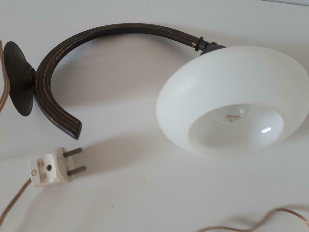 Relaxdays wandlamp industrieel - muurlamp goudkleurig - industriële wandverlichting