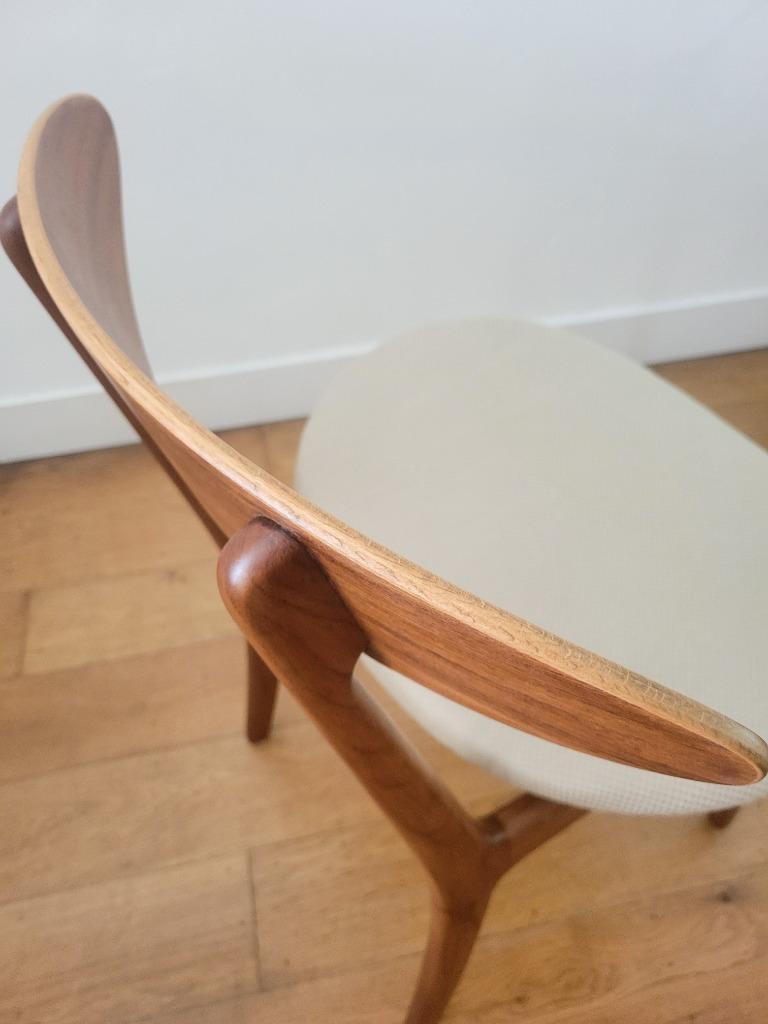 Vintage Deense Eetkamerstoel In Teak 1960 image 9