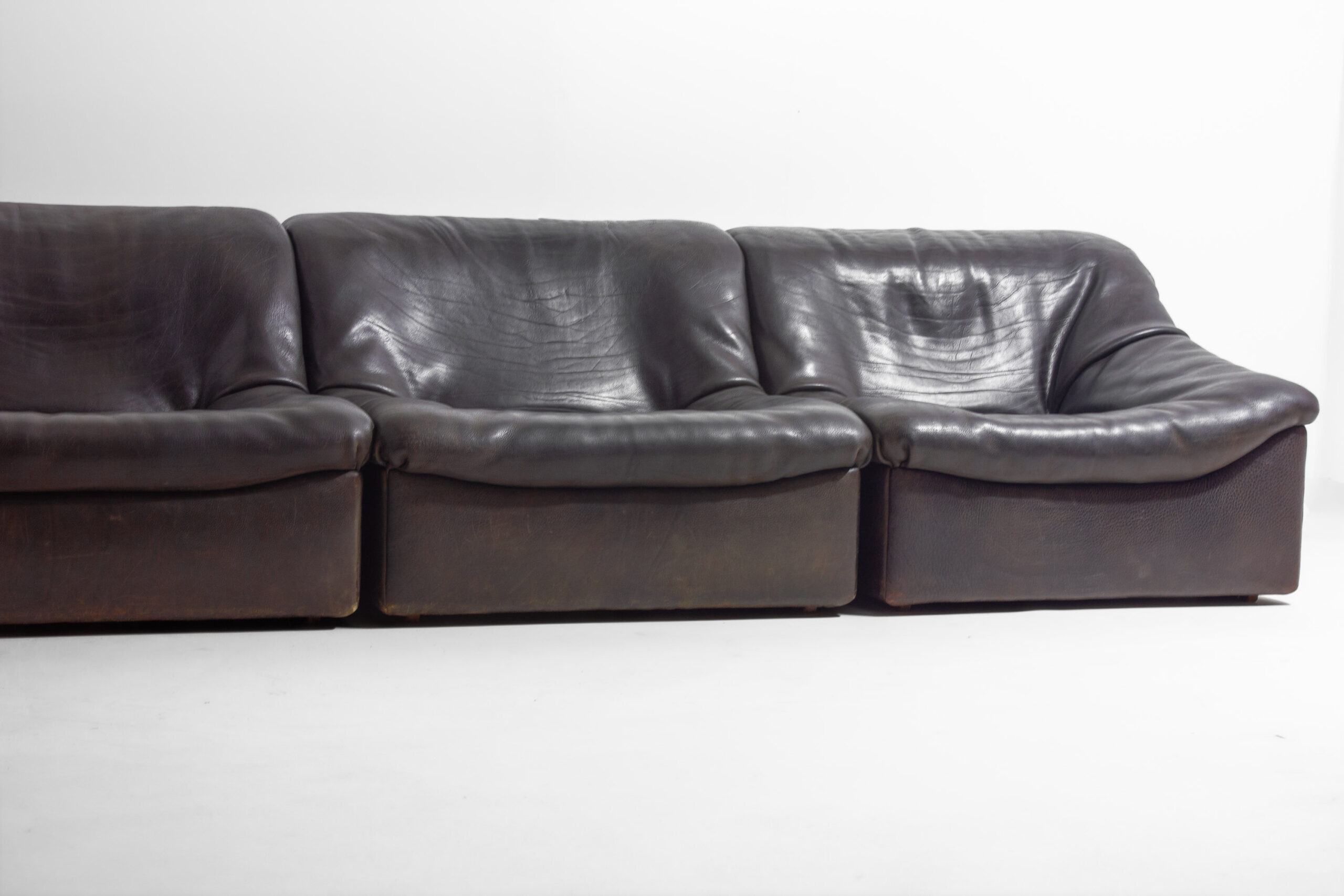 Modulaire Mid Century Lederen Bank Van De Sede (ds 46), Zwitserland 1970 image 7
