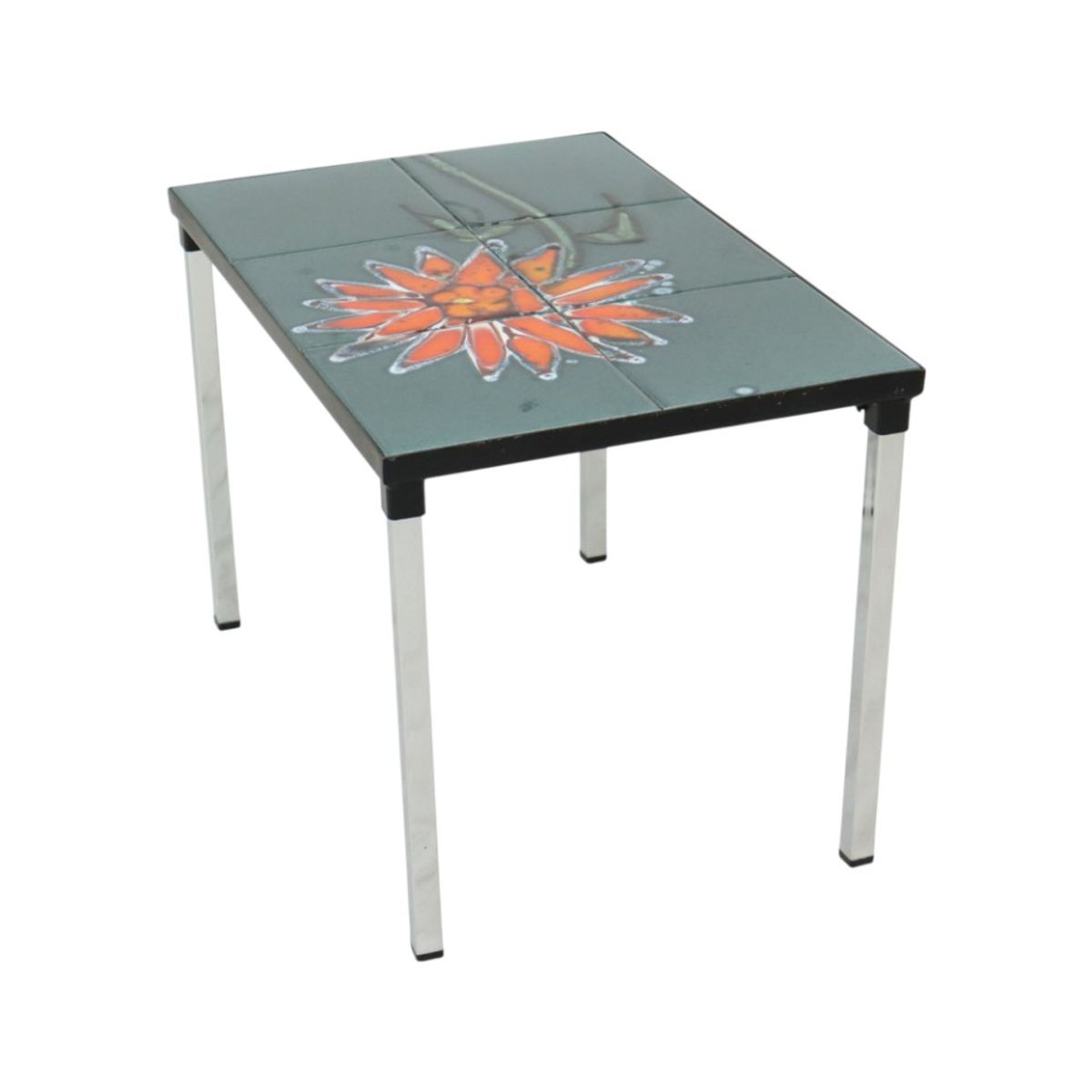 Kleine Keramische Tegeltafel Chroom Adri Belarti Oranje Bloem 47cm image 8
