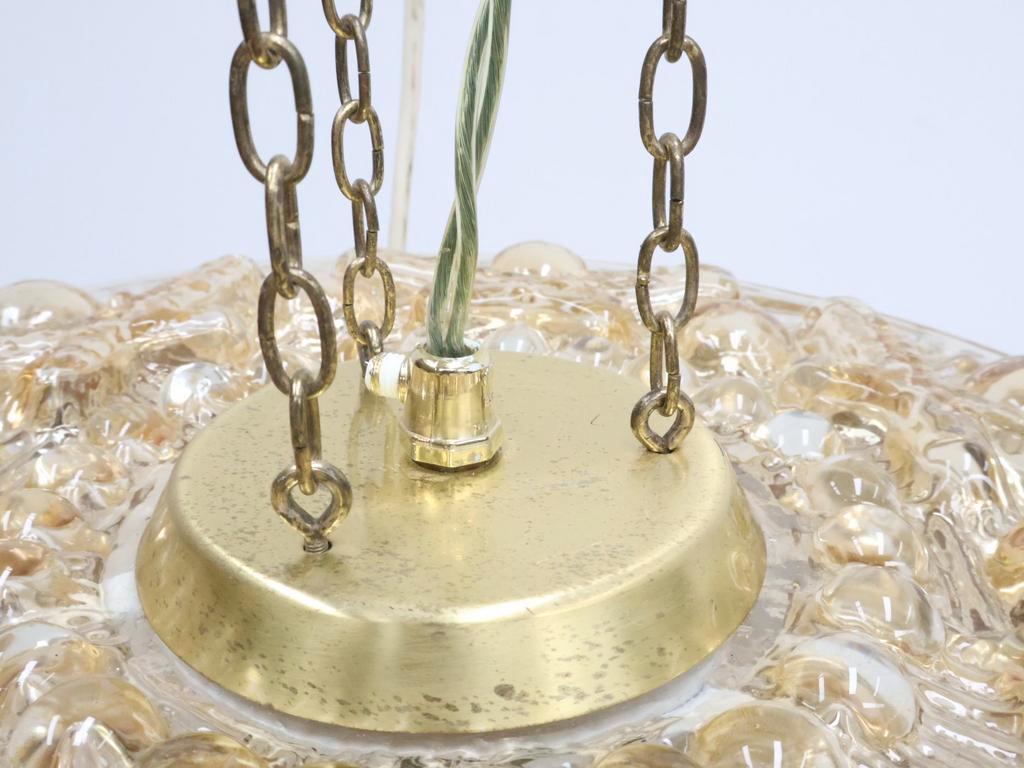 Deense Hanglamp | Vintage | Amberkleurig Glas | Wengé image 10