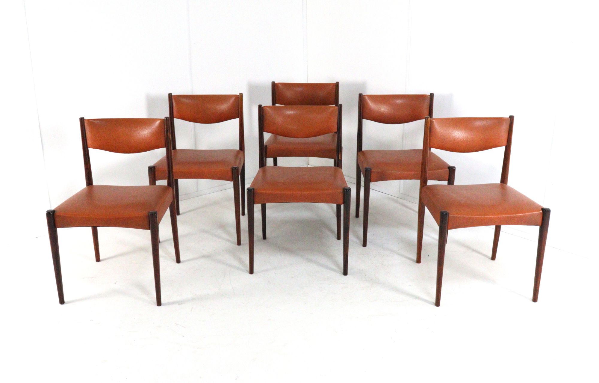 Set 6 Palissander Eetkamerstoelen Stoelen Vintage 'cellemuiden' image 20