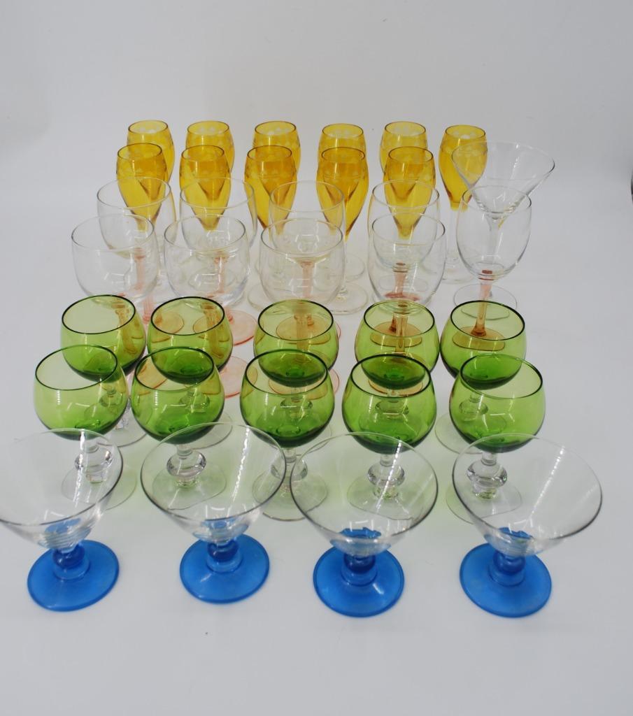 Antieke Champagne Glazen Geel (11) image 6