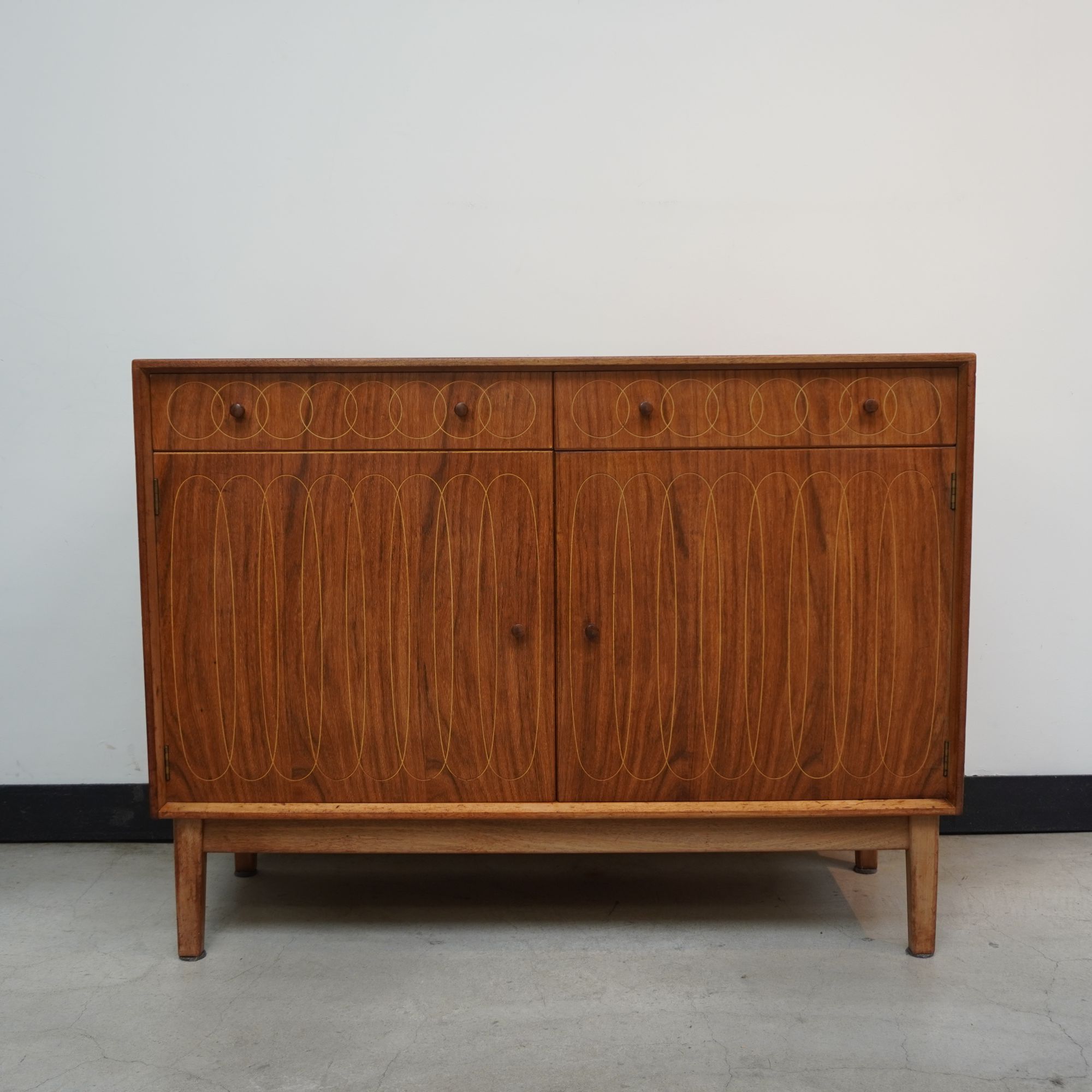 Mahogany And Indian Laurel Wood Sideboard Design By Davith Booth And Judith Ledeboer For Gordon Russel, 1953 image 2