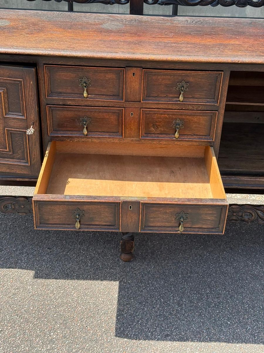 Jacobean Style Carved Oak Sideboard image 11