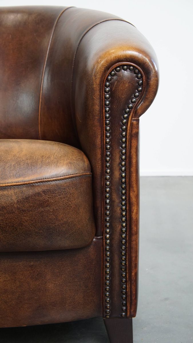 Comfortabele En Karaktervolle Schapenleren Clubfauteuil Met Een Prachtige Kleurstelling image 9