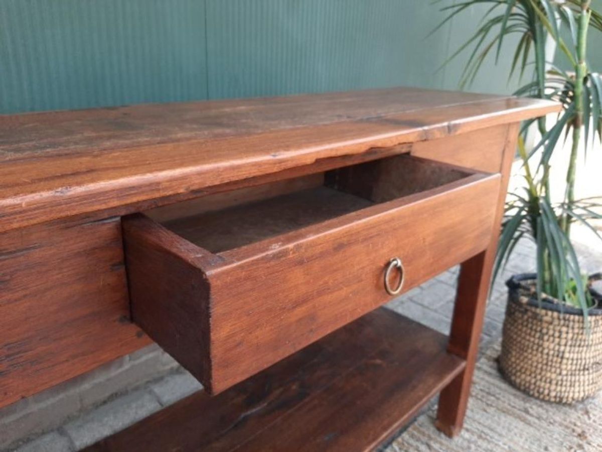 Robuuste Teak Houten Side Table Haltafel Landelijke Sidetable image 5