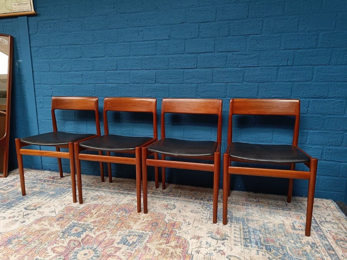 4x Vintage Deens Design Stoelen, Jaren '60 image 6