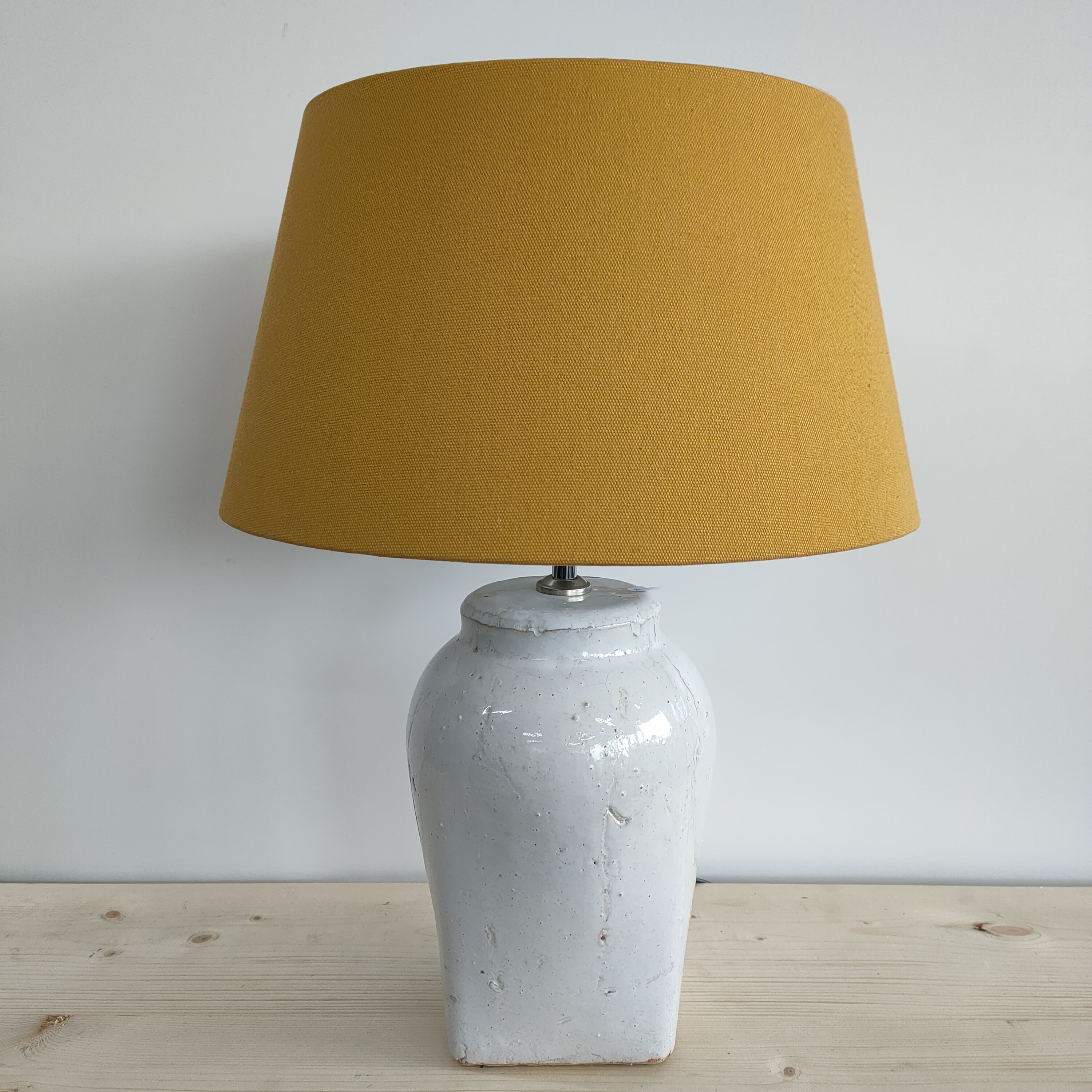 Tafellampen Light And Living "Hekla"" Keramiek Voet Met Gele Kap image 2