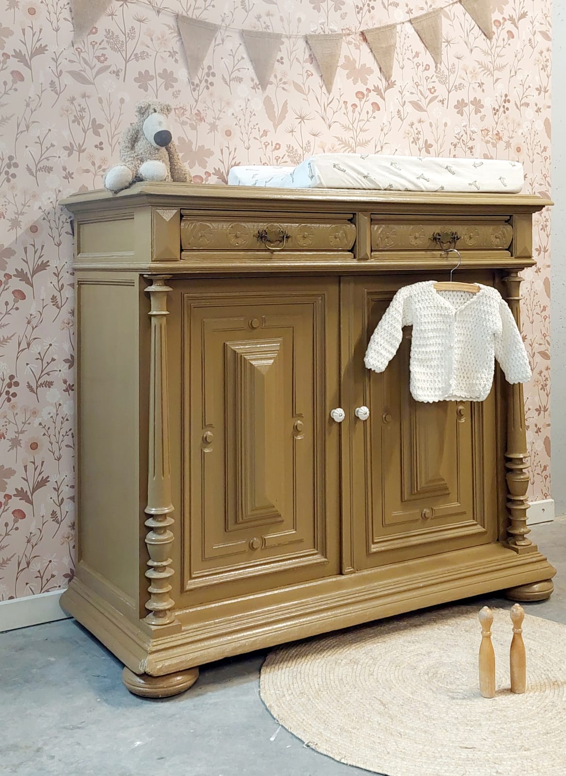 Uniek Vintage Dressoir /commode In De Prachtige Kleur Warm Tan image 8