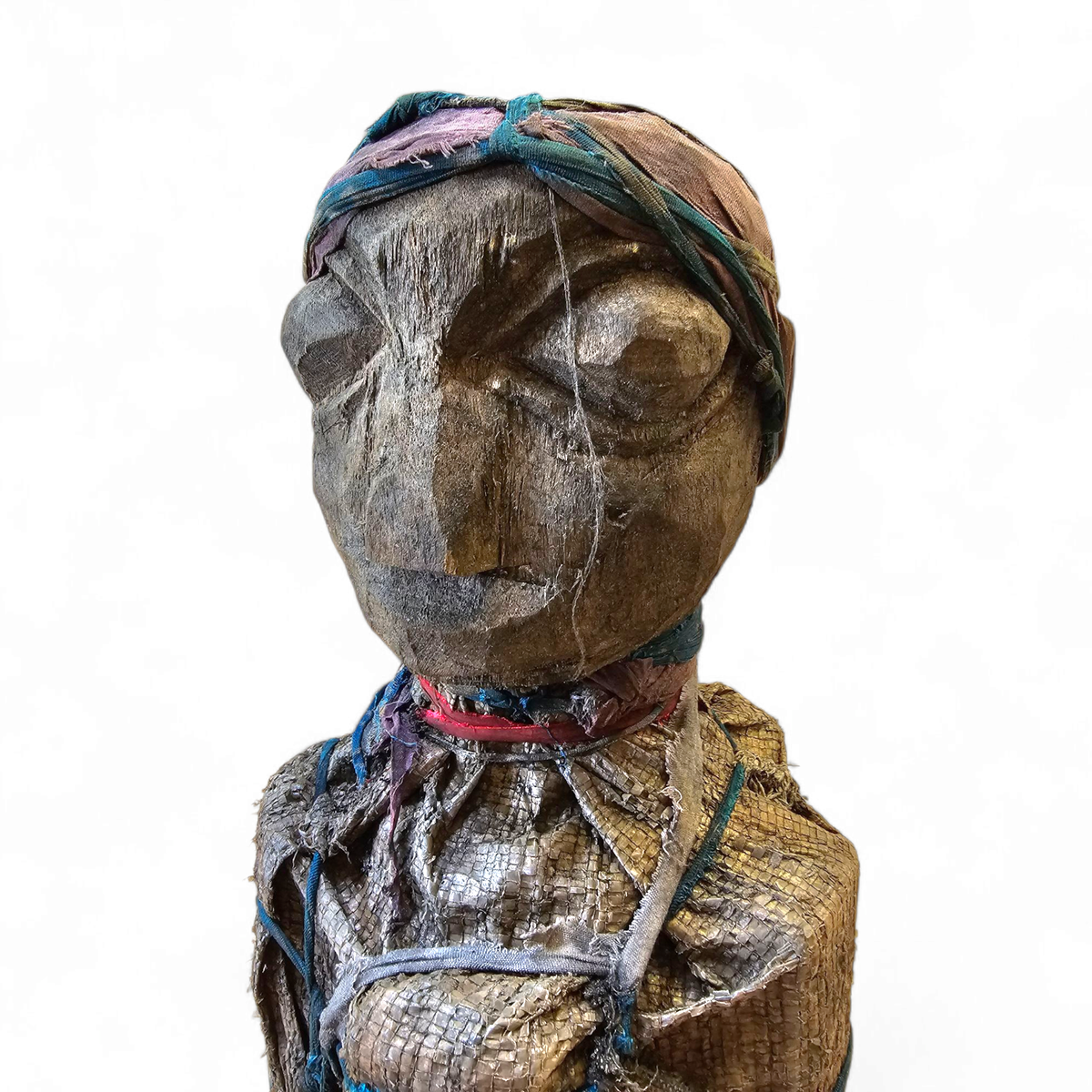 African Sculpture / Multi Material Figure / Height 65 Cm / 1970s image 17