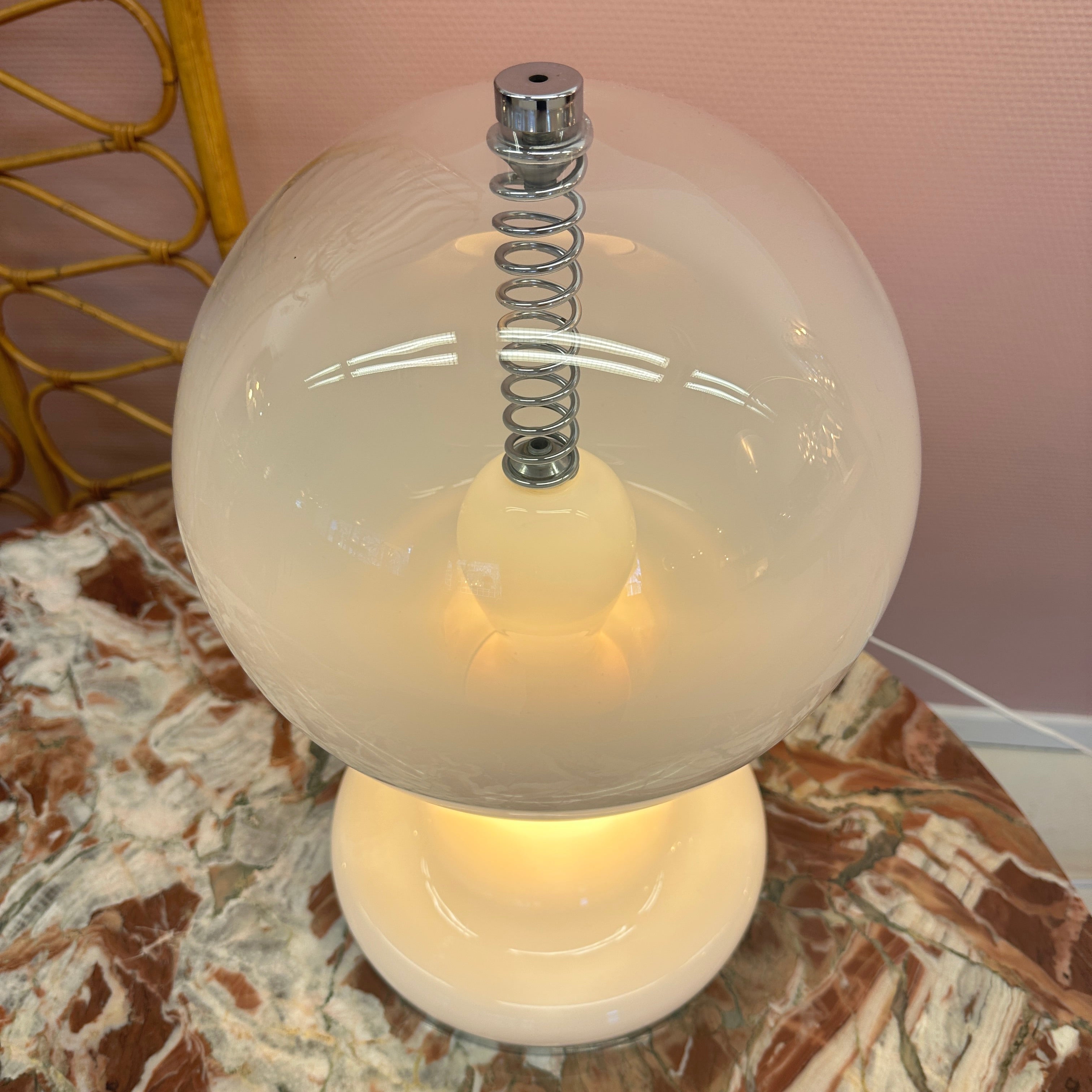 1970's Italian Table Lamp By Carlo Nason image 2