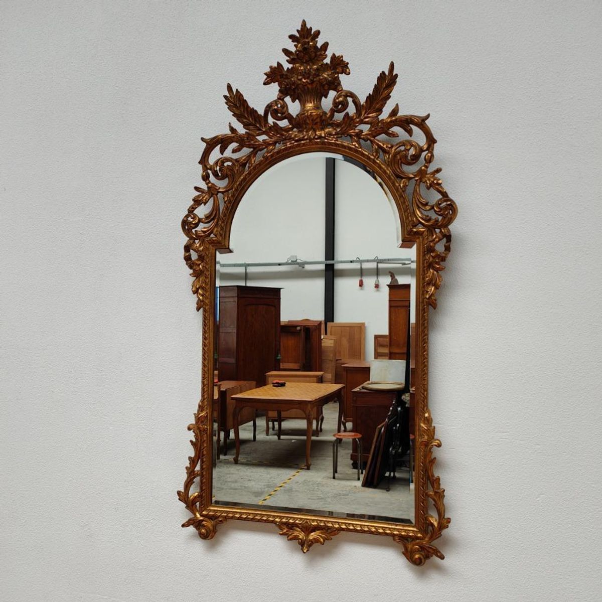 Grote Vintage Barok Brocante Rococo Spiegel Schouwspiegel 01 image 3