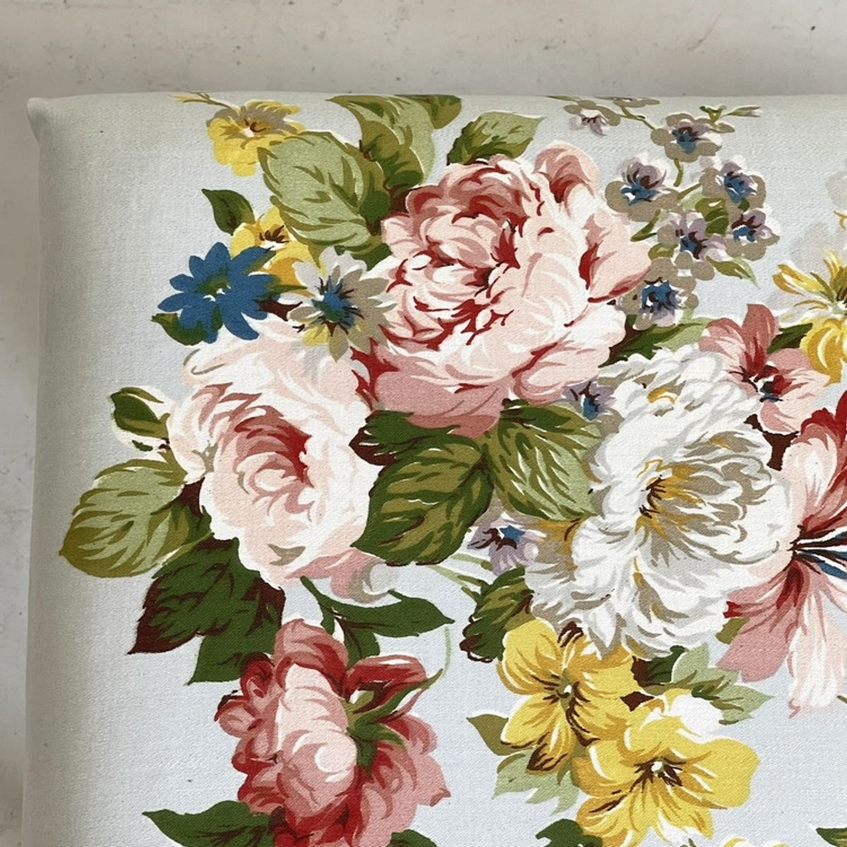 Nieuw Gestoffeerd Voetenbankje Footstool Retro Stof Bloem image 6