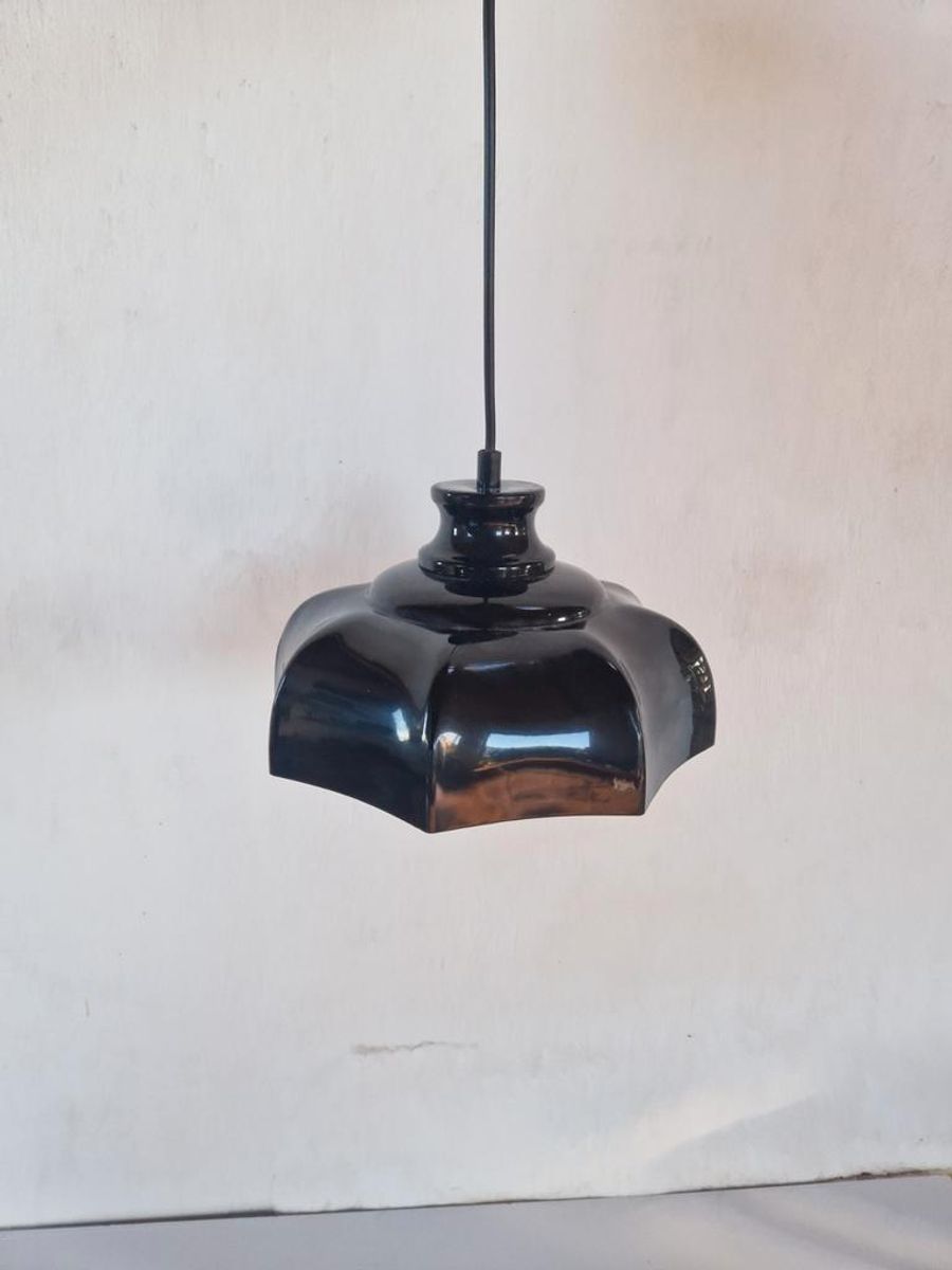 Vintage Metalen Vrieland Lamp Zwart. image 2