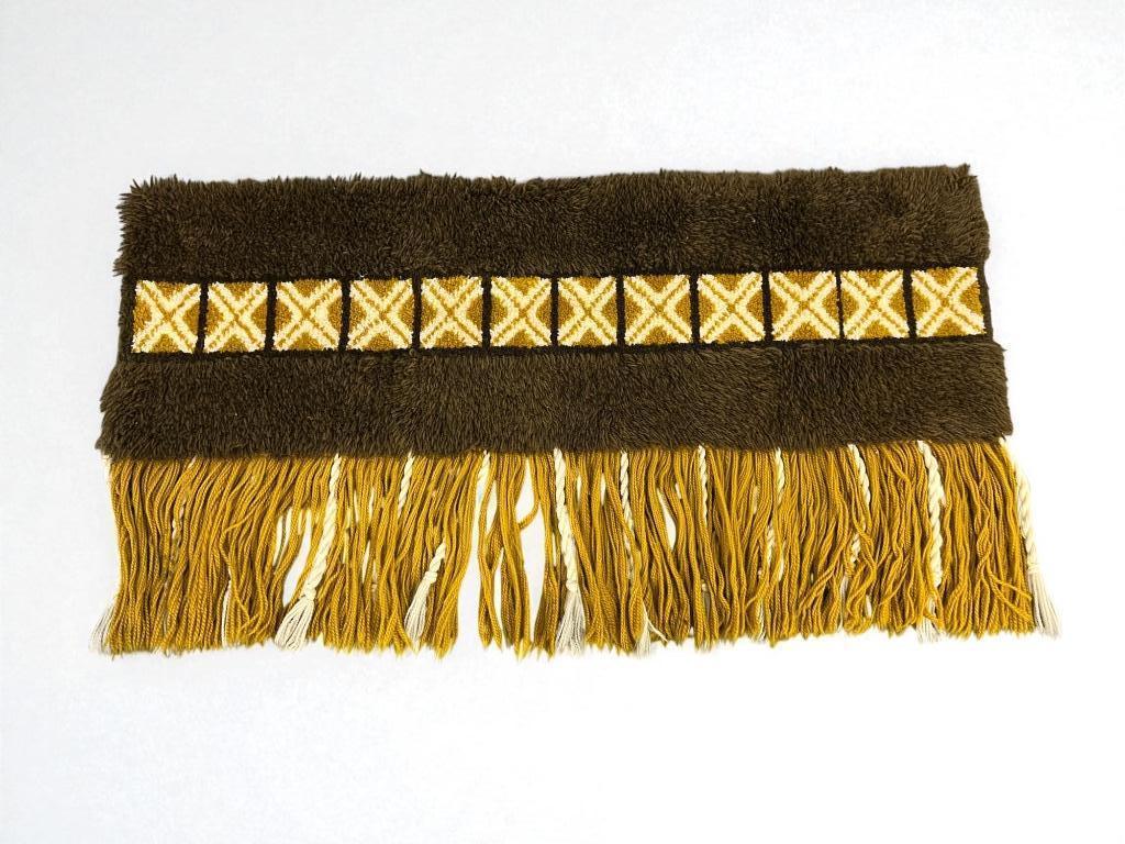 Vintage Okergeel - Bruin Tapijt / Vloerkleed / Wandtapijt image 3