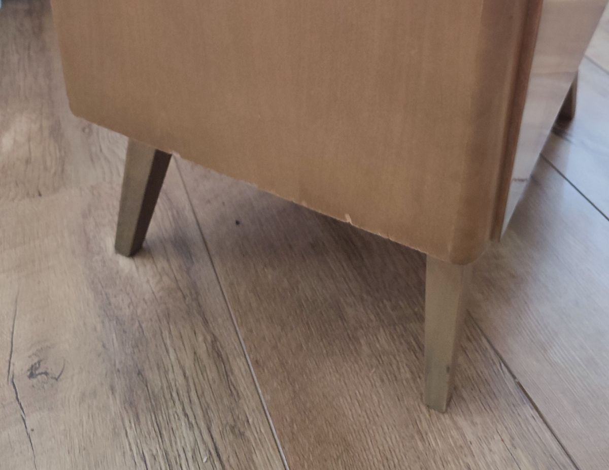 Vintage Nachtkast Bedside Table Nachtkastje Hout Lade image 3