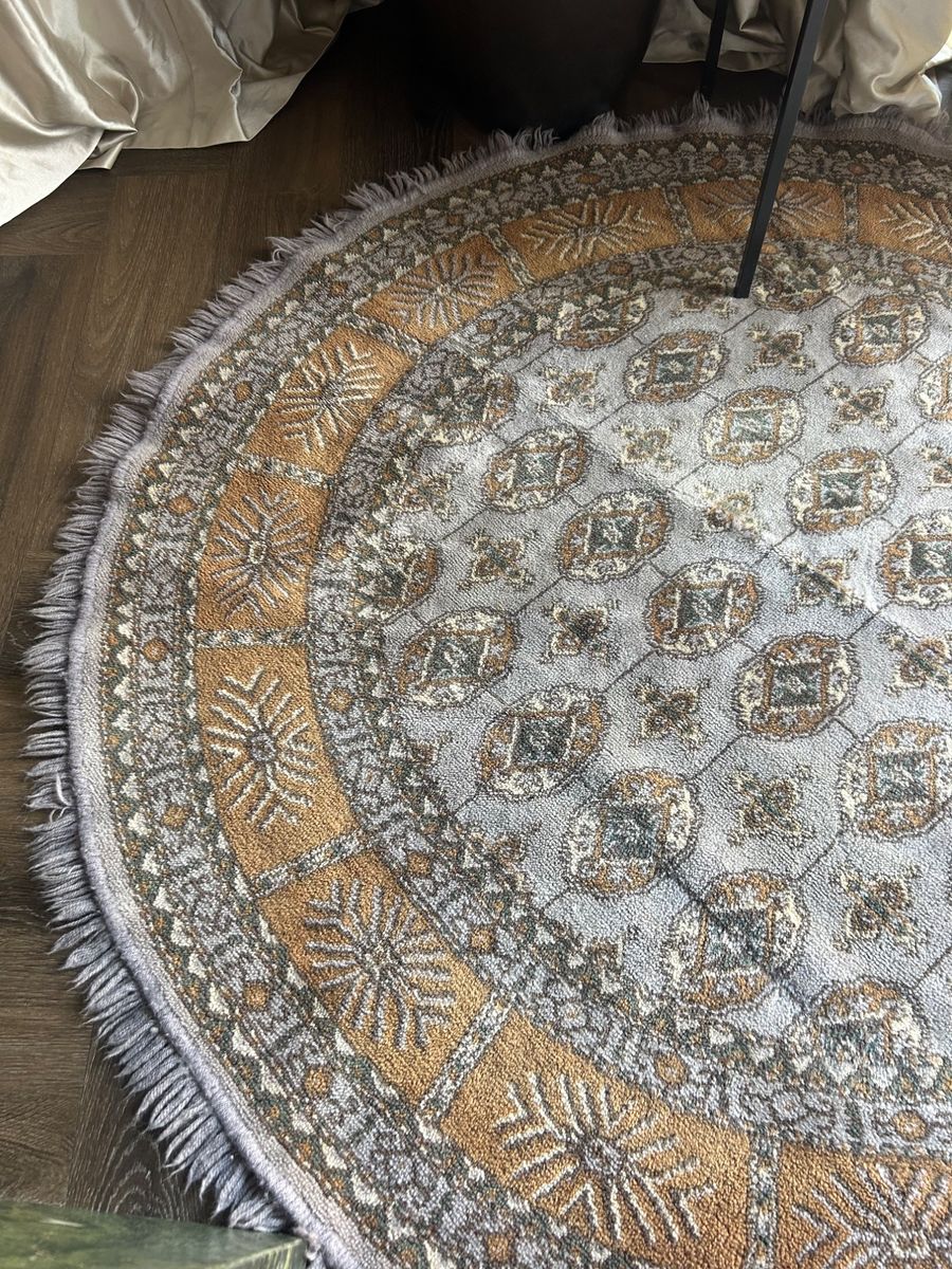 Vloerkleed Grey/beige Persian Look Rond Vintage image 5