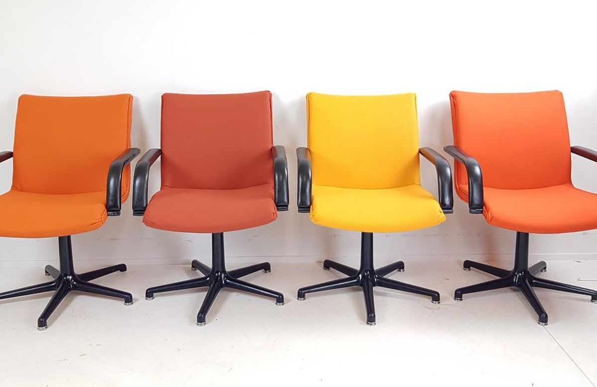 Artifort Bureaustoelen Oranje Setprijs Ploegstof image 16