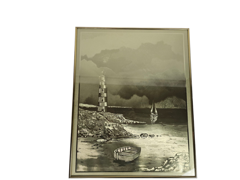 Jean Roy Hardelin - Goudfolie Afbeelding - Gesigneerd - Frankrijk - 1970's image 5