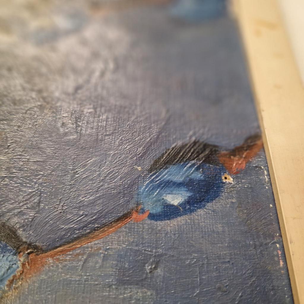 Mari Trappeniers Oud Schilderij Portret Olieverf Op Doek image 6