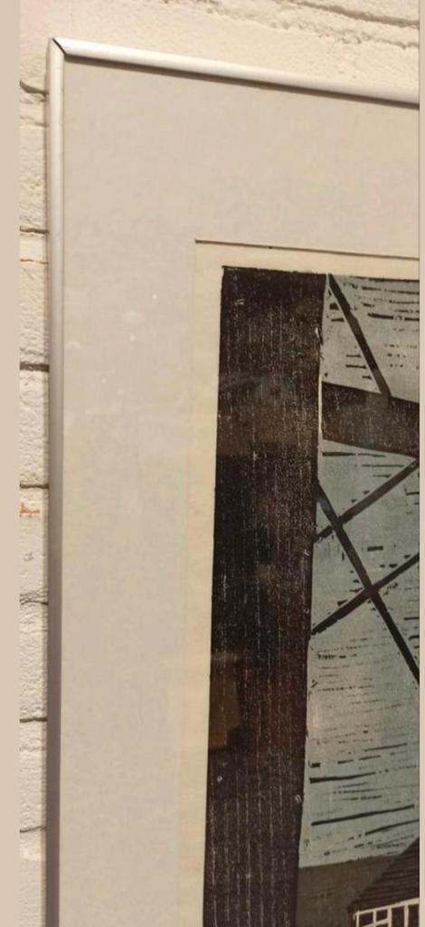 "rijkswerf", Piet Lont, 1995, Houdsnede Op Japans Papier image 13