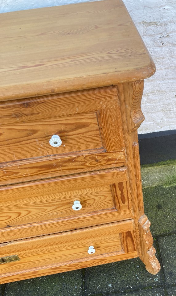 Stoere Grenen 3 Ladekast, 100 Cm Breed, 80 Cm Hoog image 3