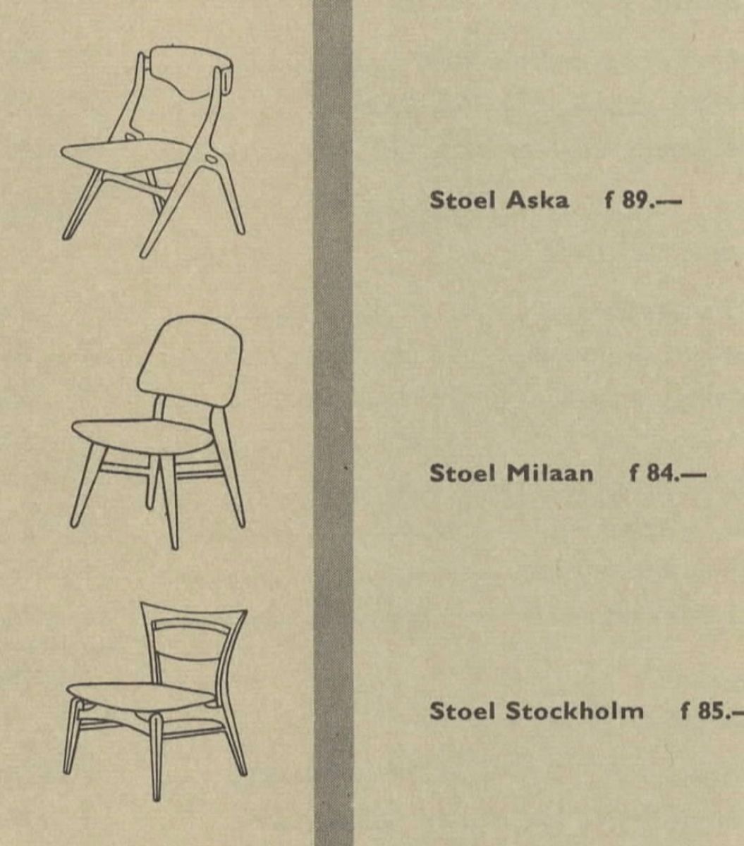 4 Louis van Teeffelen Eetkamerstoelen Milaan ‘50 image 11