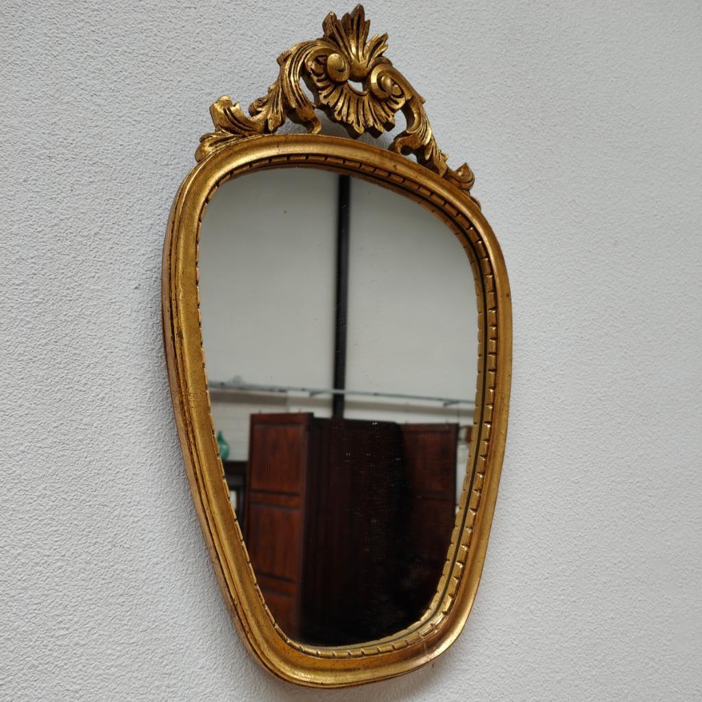 Vintage Brocante Rococo Barok Goudkleurige Spiegel Schouwspiegel 312 image 4
