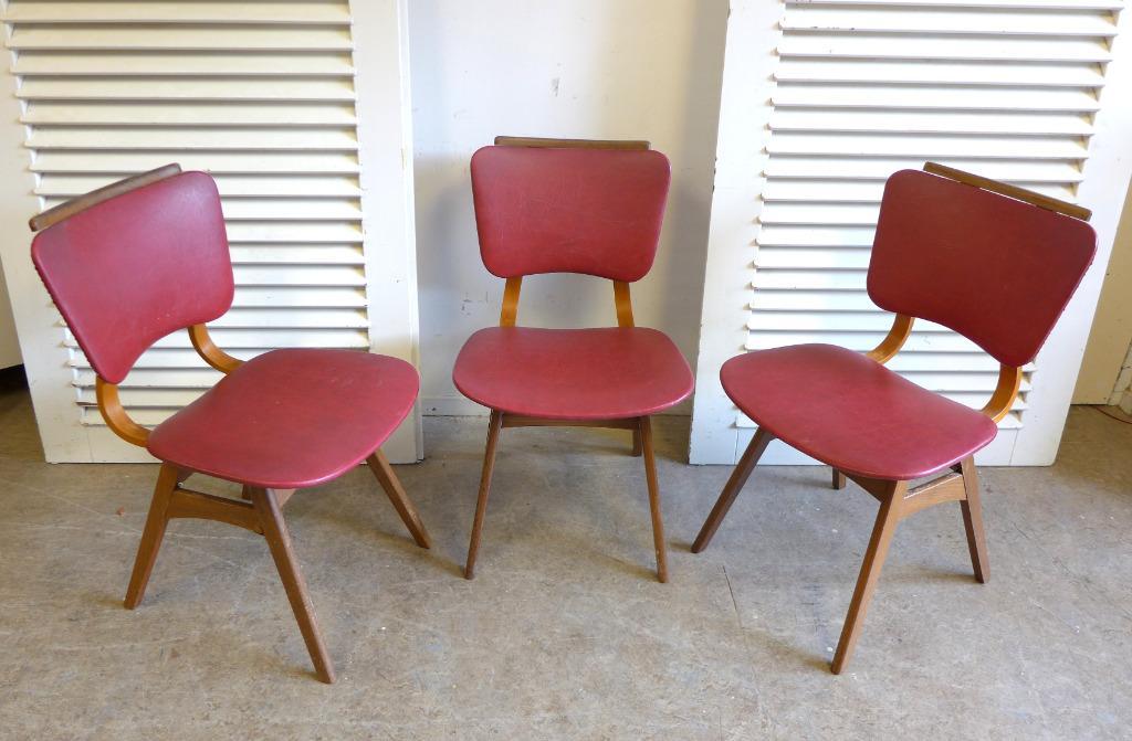 Mooi Set Van 4 Vintage Retro Formica Stoelen image 16