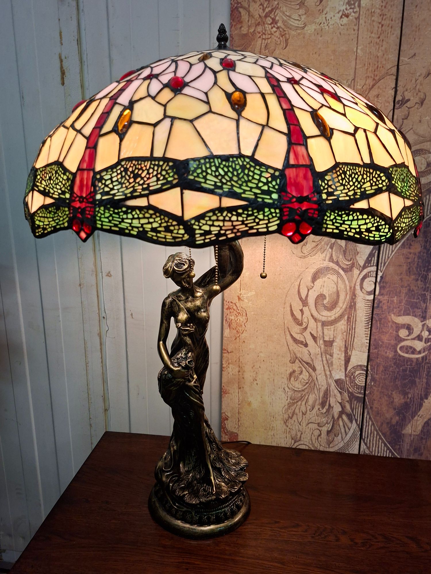 Klassieke Handgemaakte Tafellampen Met Sierlijke Lampenvoet Dragonfly image 5