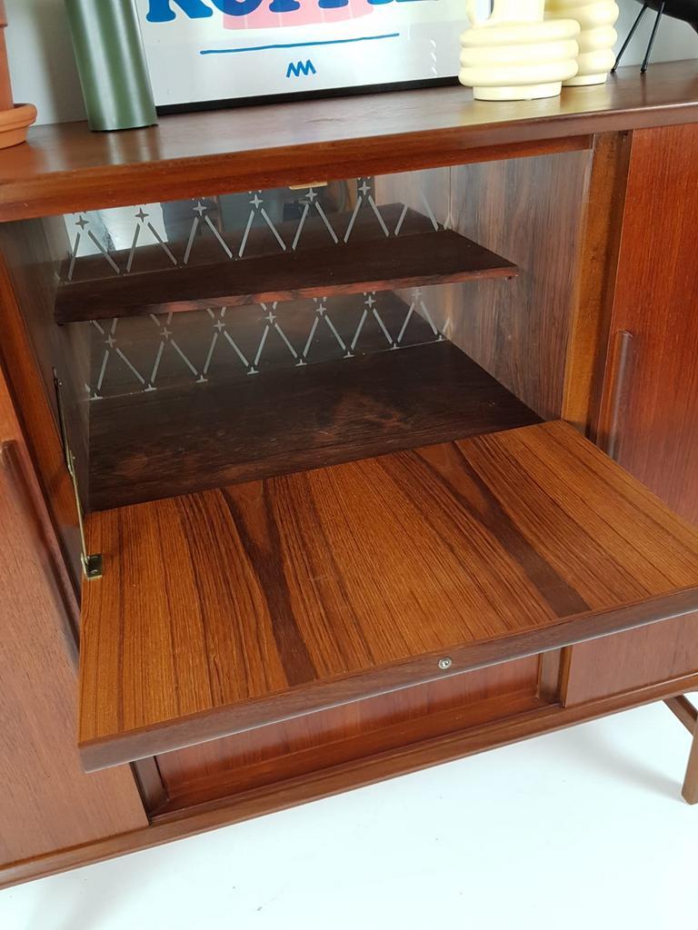 Vintage Teak Houten Wandkast | Buffetkast Deens Kast image 6