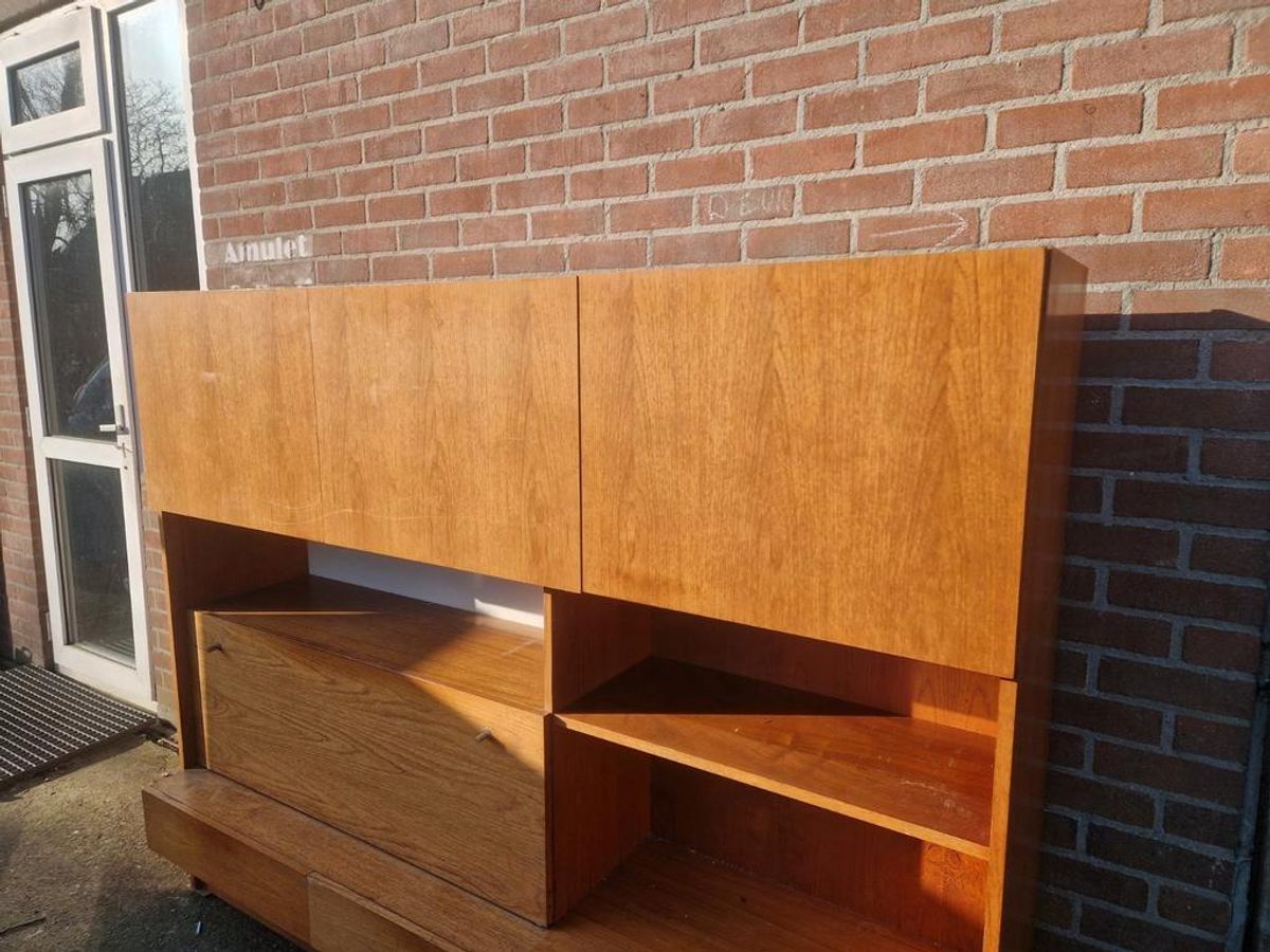 Vintage Teak Royal Board Sweden Wandmeubel Design Mid Centur image 3