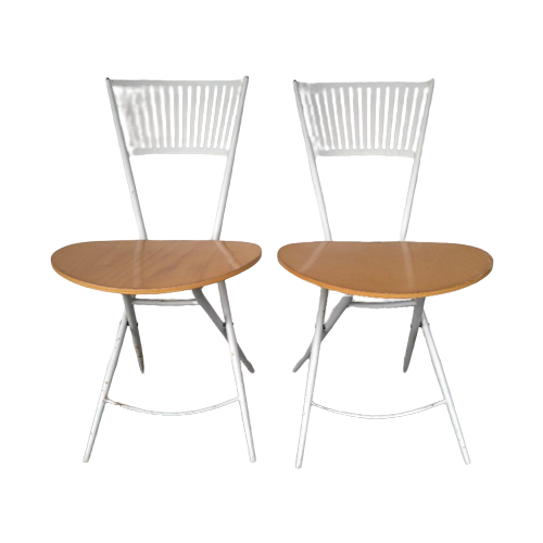 2x Vintage Folding Chairs From Fly Line (set) image 2