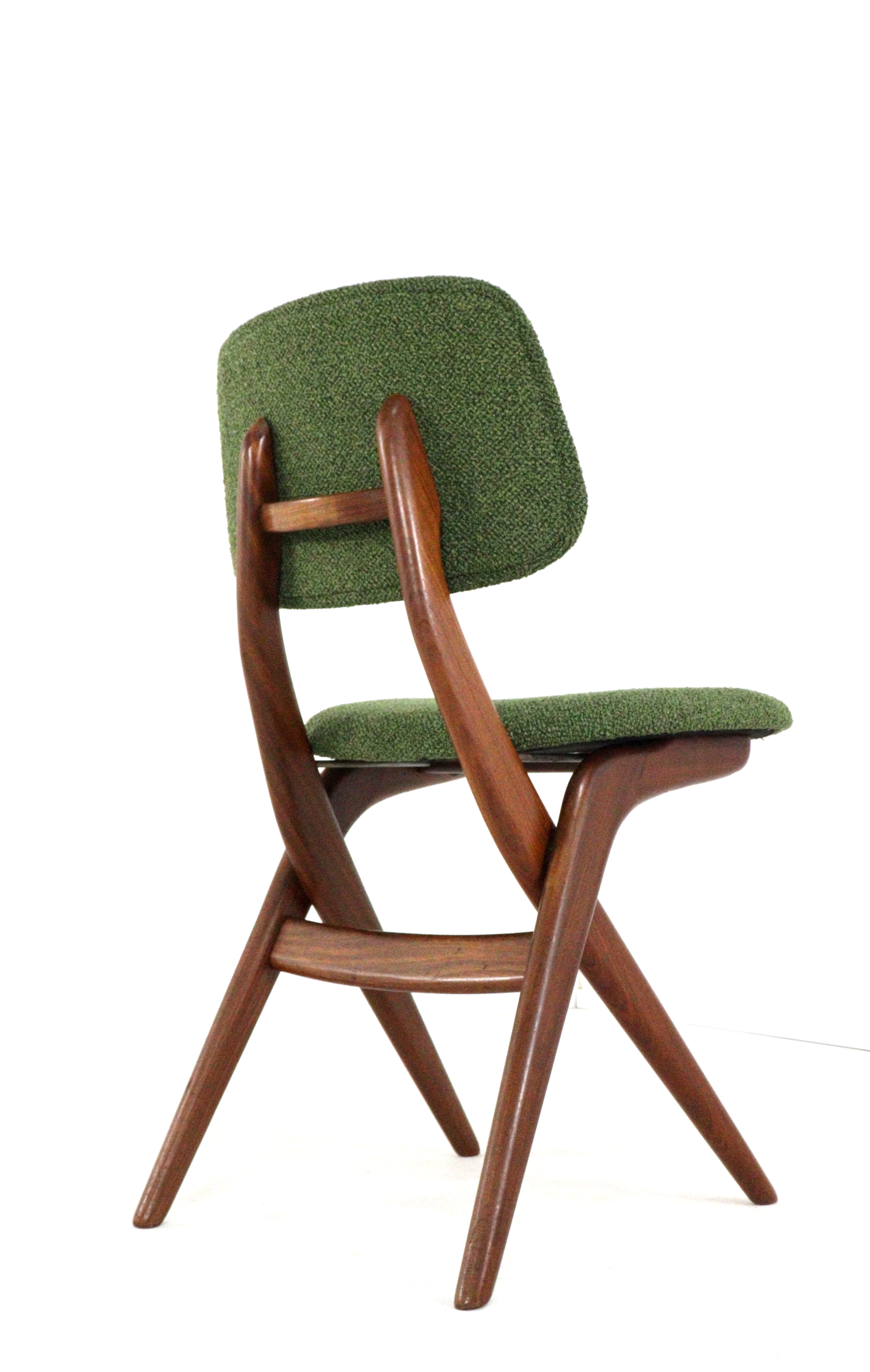 Set 6 Scissor Chairs Stoelen Attr Louis Van Teeffelen Vintage image 12