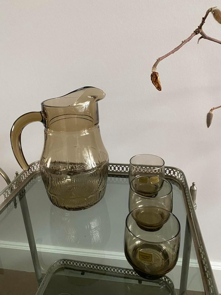 Vintage Luminarc France Glazen En Kan image 5