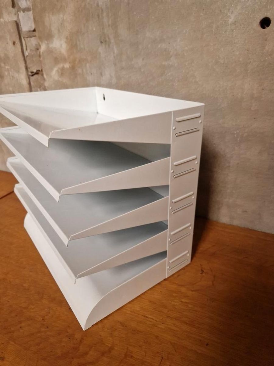 Witte Metalen Lectuurbak Wandrek Gispen image 2