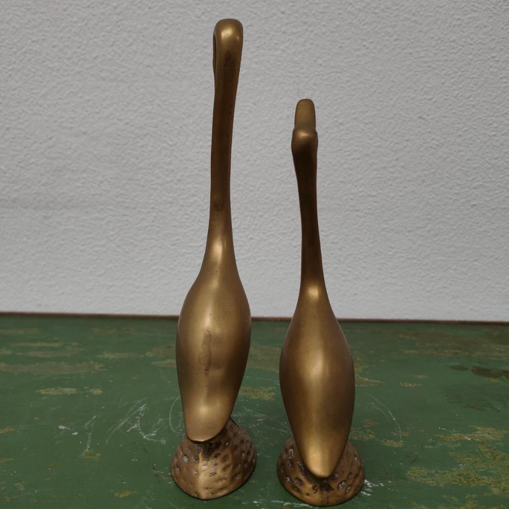 Vintage Messing Beeld Zwanen Of Ganzen, Rosenthal Netter image 8