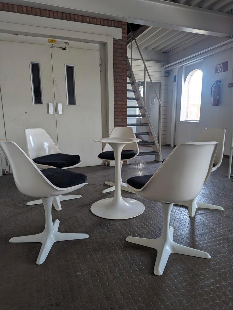 5 Vintage Arkana Tulipe Stoelen- Maurice Burke image 3