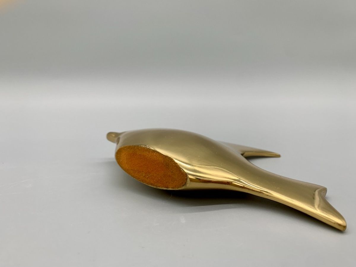 Mid Century Grote Messing Maanvis image 2