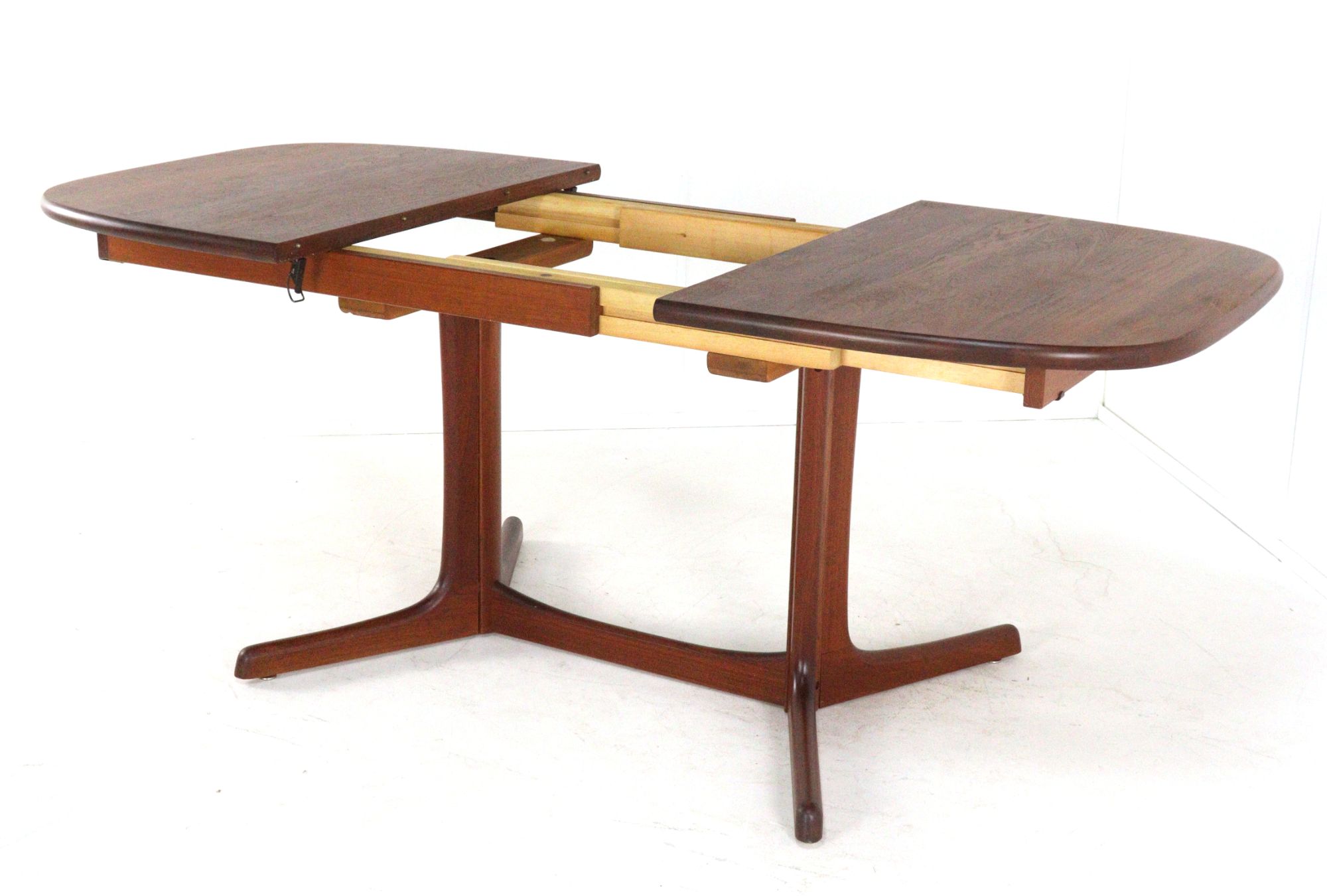 Ovalen 2x Verlengbare Eettafel Massief Teak Deens image 12