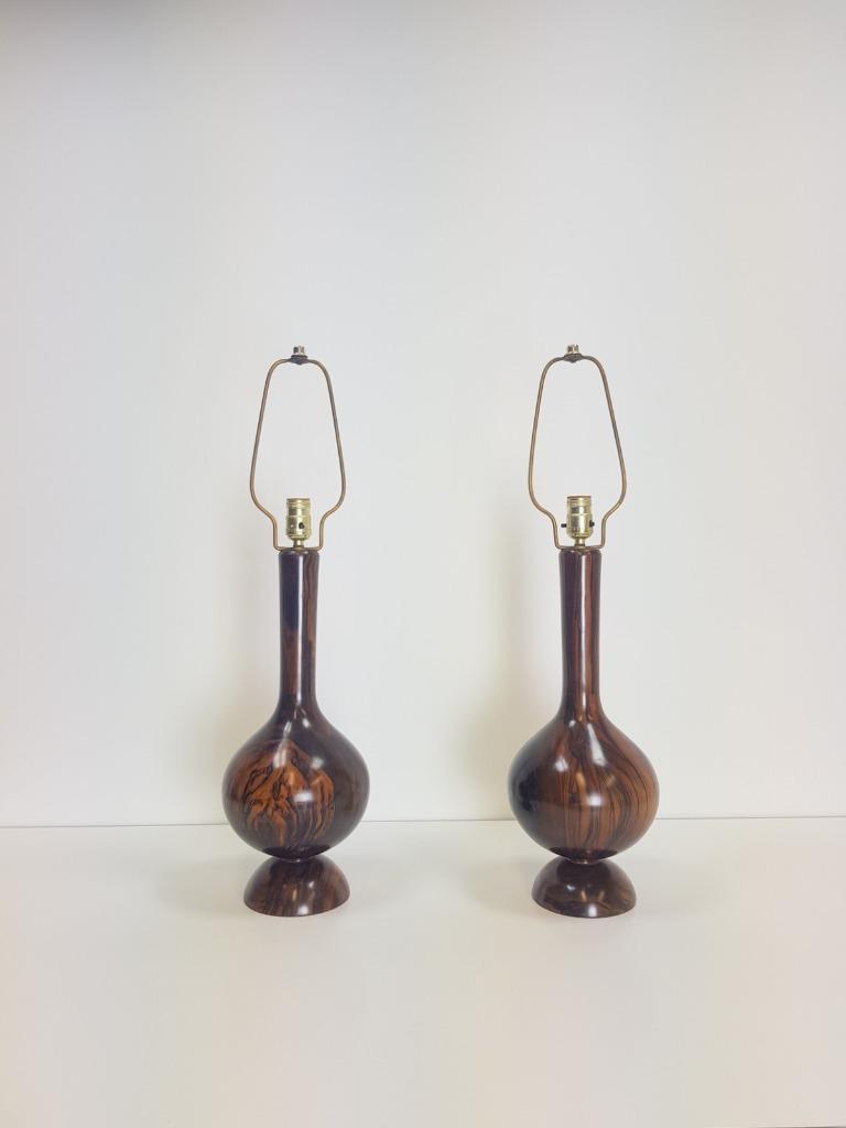 Set 2 Vintage Tafellamp Palissander Mid Century '60 Design image 12
