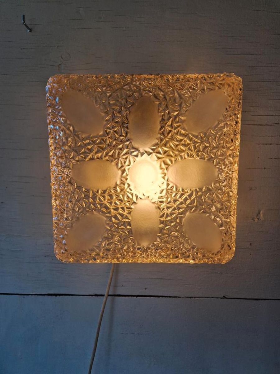 Vintage Plafonierre Of Wandlamp Glas image 5