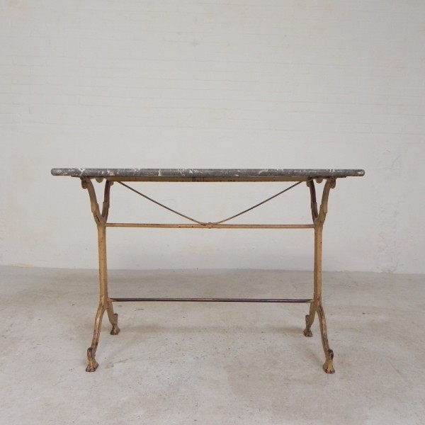 Tuintafel, Bistrotafel A. Delail Toulouse Met Marmer Blad, Jaren 20 image 23