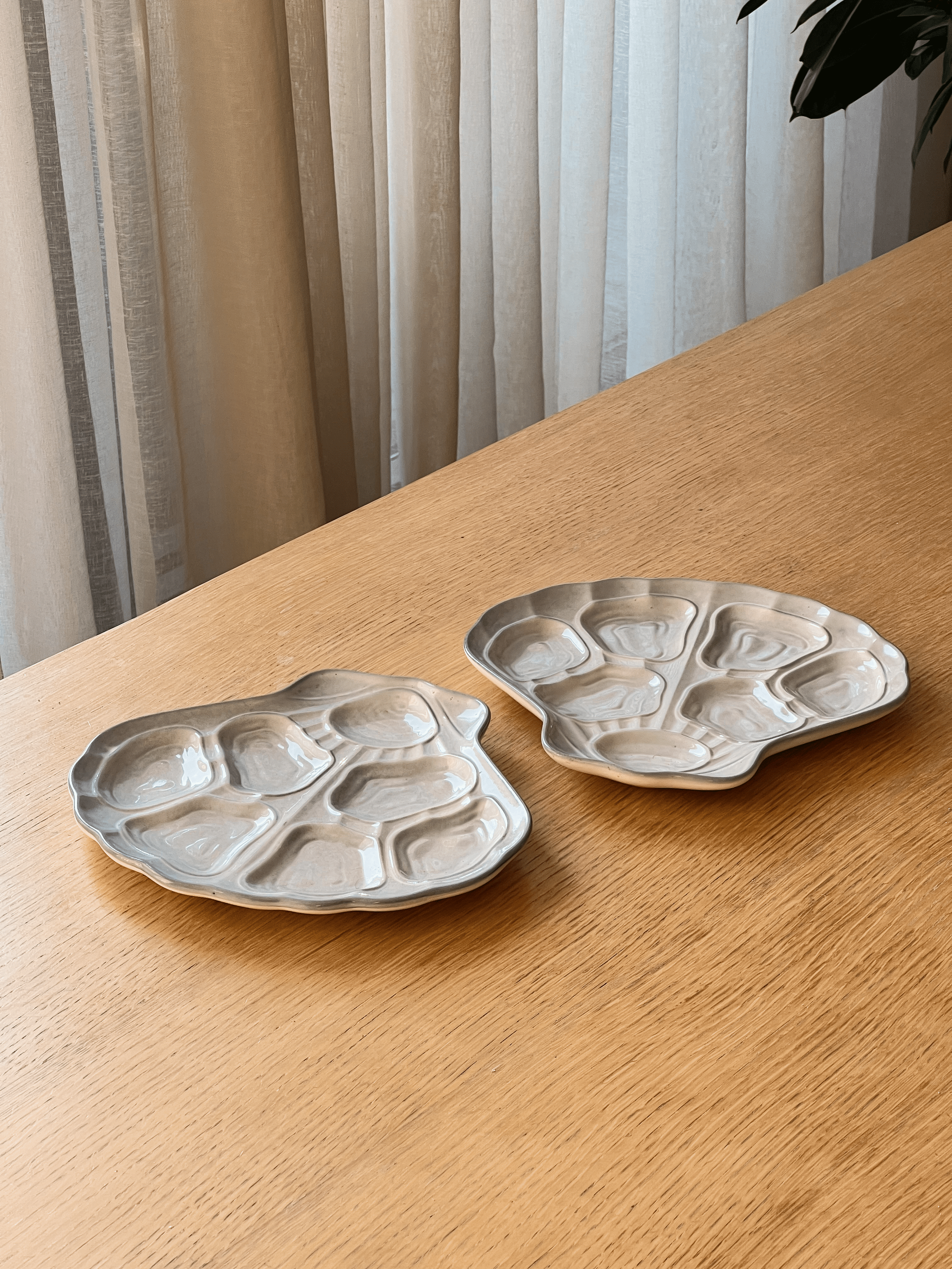 Rare 60S Vintage French Oyster Plates image 2
