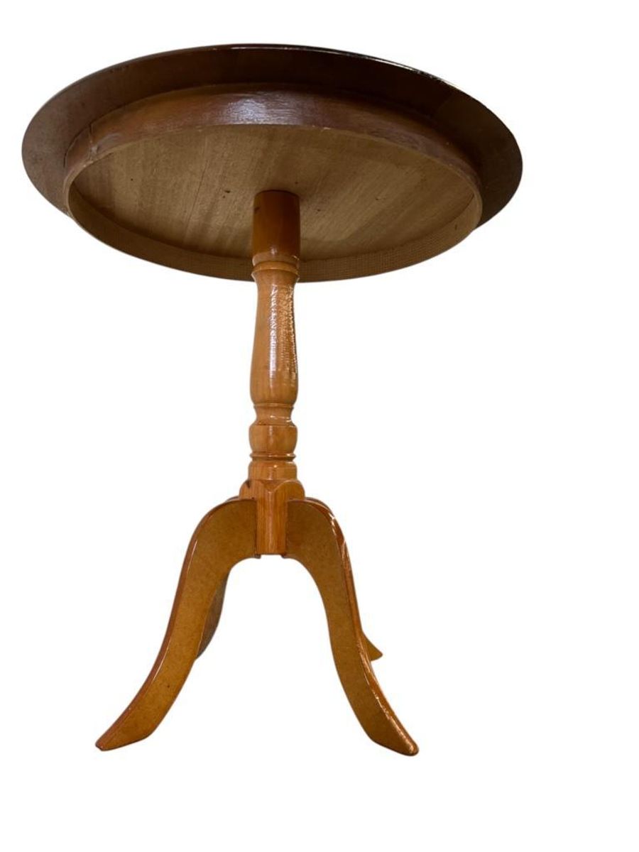 Vintage Rond Houten Bijzettafel / Sidetable image 6