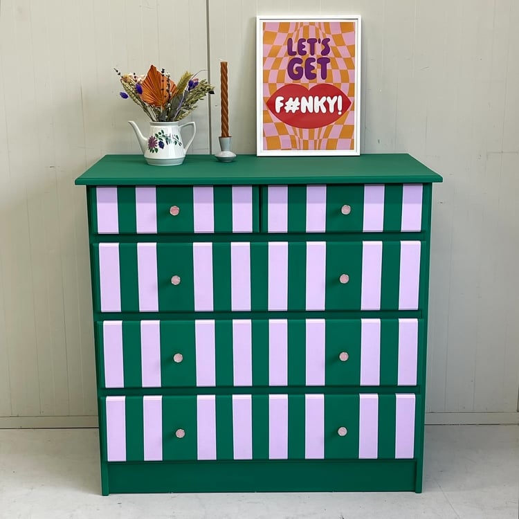 Restyle Streep Ladekast/commode & Nieuwe Knop Handmade image 2